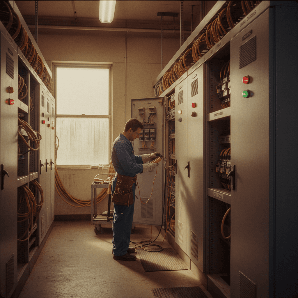 Commercial electrical maintenance inspection