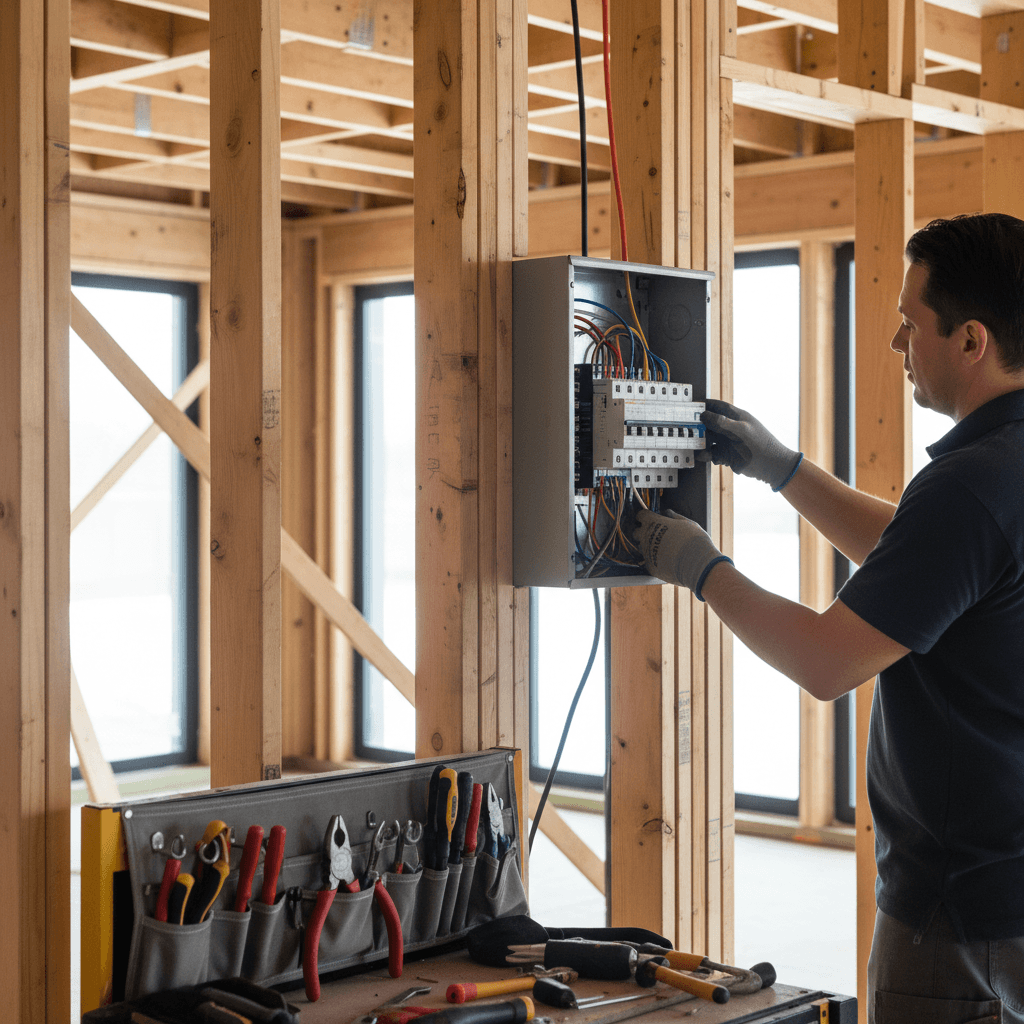 New electrical installation in residential home